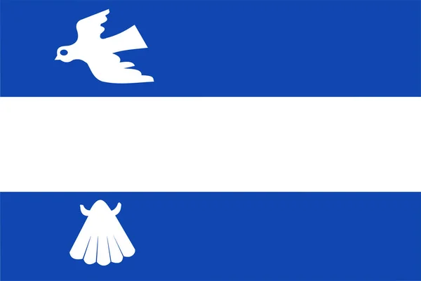 Флаг Муниципалитета Симпельвелд Провинция Лимбург Королевство Нидерланды Голландия Цумпельвелд — стоковый вектор