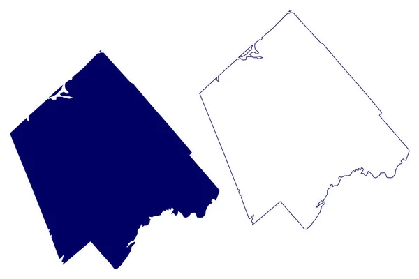 Lanark County Kanada Ontario Eyaleti Kuzey Amerika Harita Vektör Çizimi — Stok Vektör