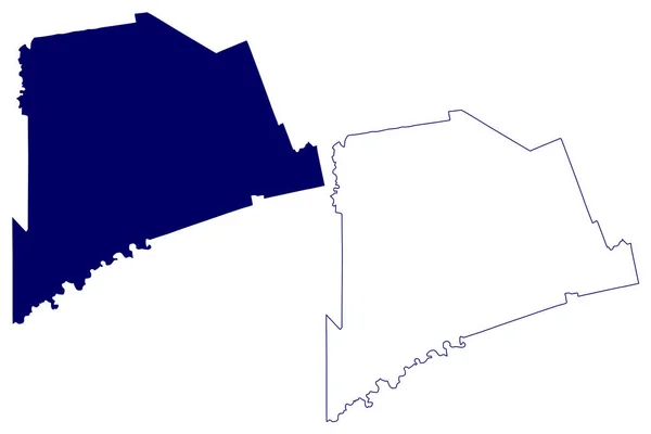 ミドルレックス郡 カナダ オンタリオ州 地図ベクトル図 スクリブルスケッチノーサンバーランドミドルレックス地図 — ストックベクタ