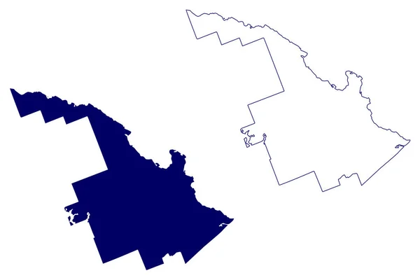 Renfrew County Canadá Província Ontário América Norte Mapa Ilustração Vetorial — Vetor de Stock