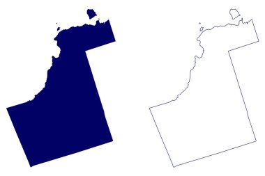 York Bölgesel Belediyesi (Kanada, Ontario Eyaleti, Kuzey Amerika) harita vektör çizimi, çizim çizimi York Bölgesi haritası