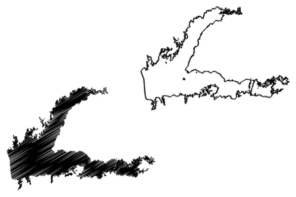 Lac Réservoir Grenade États Unis Amérique Amérique Nord Nous États — Image vectorielle
