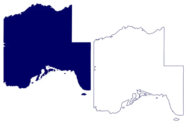 Thunder Bay District Canada Provincia Dell Ontario Nord America Mappa — Vettoriale Stock