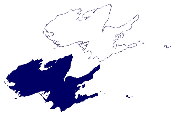 Książę Edward County Kanada Prowincja Ontario Ameryka Północna Mapa Wektor — Wektor stockowy