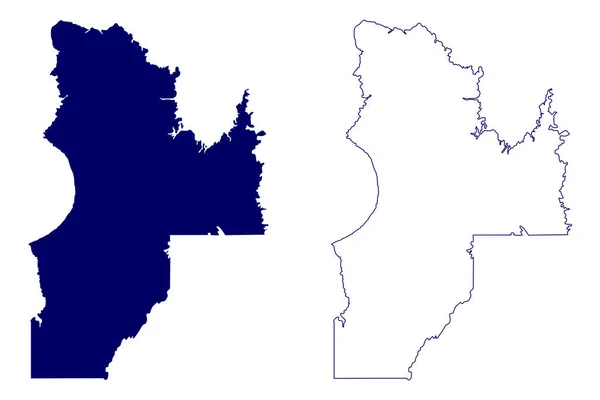 Nord Quebec Yönetim Bölgesi Kanada Quebec Eyaleti Kuzey Amerika Harita — Stok Vektör