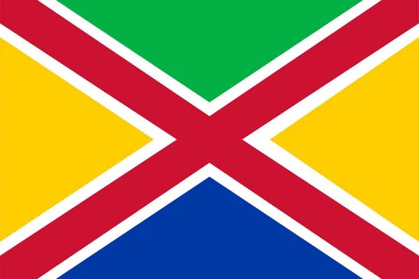 Flagga För Steenbergens Kommun Norra Brabant Eller Noord Brabantprovinsen Konungariket — Stock vektor