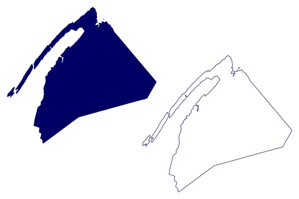 Digby County Kanada Nova Scotia Province Nordamerika Karta Vektor Illustration — Stock vektor