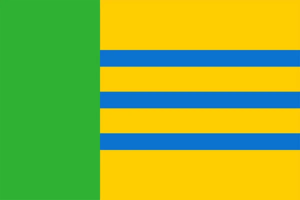 Flagga För Woensdrecht Kommun Norra Brabant Eller Noord Brabant Konungariket — Stock vektor