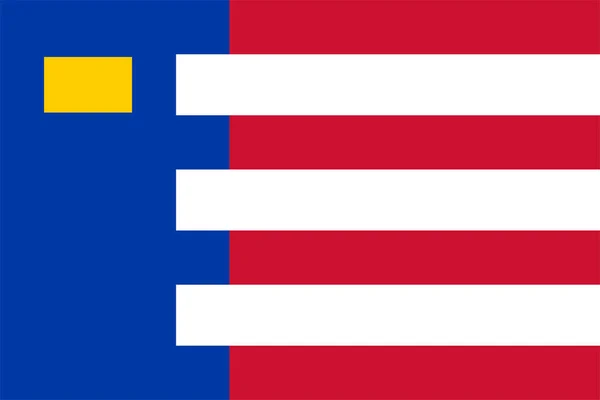 Vlag Van Gemeente Baarle Nassau Noord Brabant Noord Brabant Koninkrijk — Stockvector