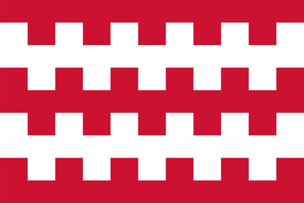 Флаг Муниципалитета Донген Северный Брабант Провинция Норд Брабант Королевство Нидерланды — стоковый вектор