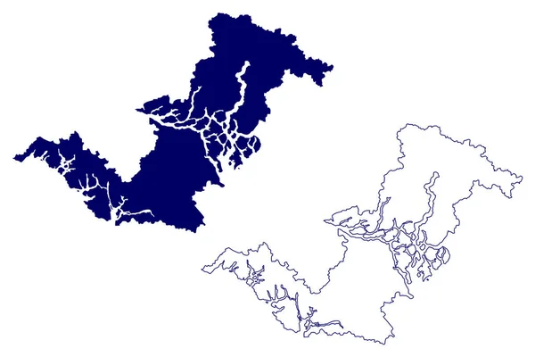 Региональный Округ Страткона Канада Британская Колумбия Британская Провинция Прованс Северная — стоковый вектор