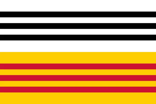 Flagga För Loon Zand Kommun Norra Brabant Eller Noord Brabant — Stock vektor