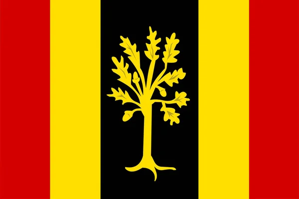 Waalwijk市旗帜 荷兰王国 北布拉班特或Noord Brabant省 — 图库矢量图片