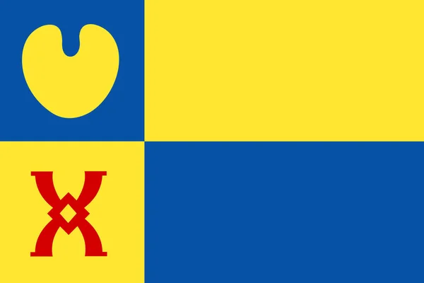 Σημαία Του Δήμου Geldrop Mierlo Επαρχία North Brabant Noord Brabant — Διανυσματικό Αρχείο