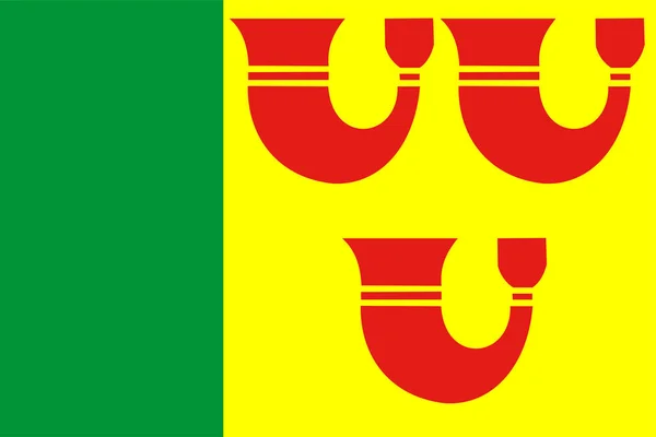 Heeze Leende Kommuns Flagg Norra Brabant Eller Noord Brabant Konungariket — Stock vektor