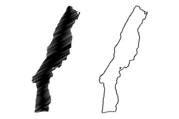 Lake Rivadavia South America Argentine Republic Argentina Map Vector Illustration — Stockvektor