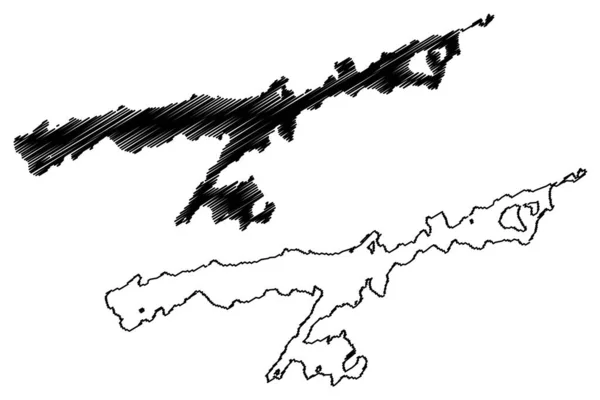 Lake Salvatnet Kingdom Norway Map Vector Illustration Scribble Sketch Salvatnet — Stock vektor