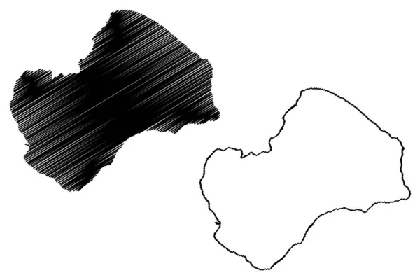 Lake Shikotsu Japan Hokkaido Map Vector Illustration Scribble Sketch Shikotsu — Image vectorielle