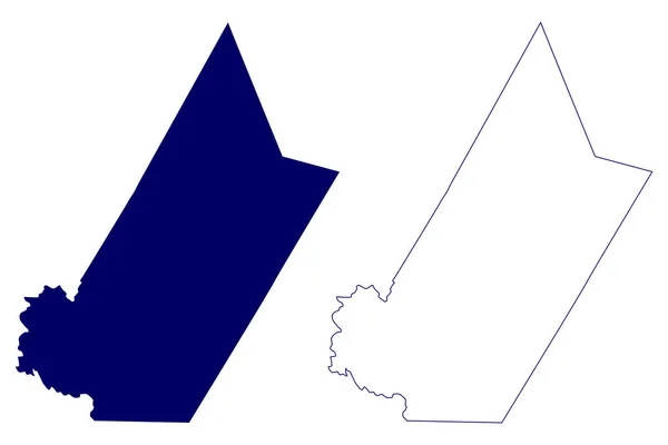 York County Kanada New Brunswick Province Nordamerika Karta Vektor Illustration — Stock vektor