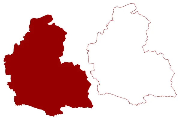 Dielsdorf District Switzerland Swiss Confederation Canton Zurich Map Vector Illustration — 图库矢量图片