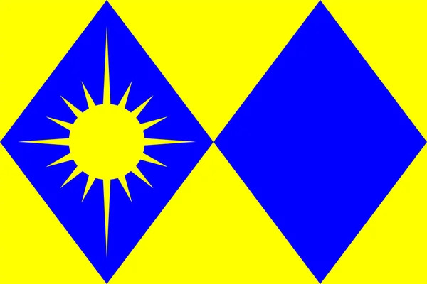 Флаг Муниципалитета Son Breugel Северный Брабант Провинция Норд Брабант Королевство — стоковый вектор