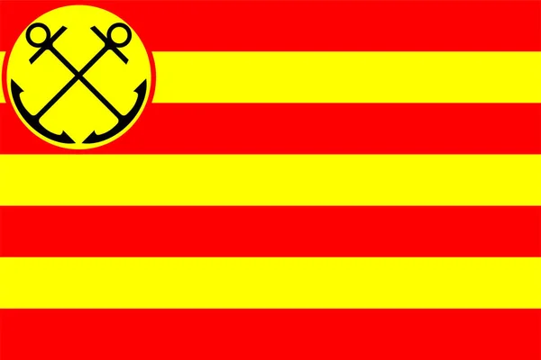 Flagge Der Gemeinde Den Helder Nord Holland Provinz Königreich Der — Stockvektor