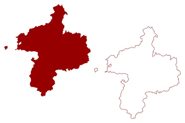 Bern Mittelland District Switzerland Swiss Confederation Canton Bern Berne Map — Stock Vector