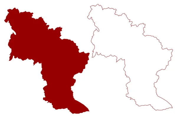 Emmental District Švýcarsko Švýcarská Konfederace Kanton Bern Nebo Bern Mapa — Stockový vektor