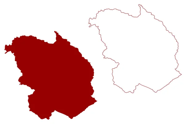 Frutigen Niedersimmental District Switzerland Swiss Confederation Canton Bern Berne Map — Stock Vector