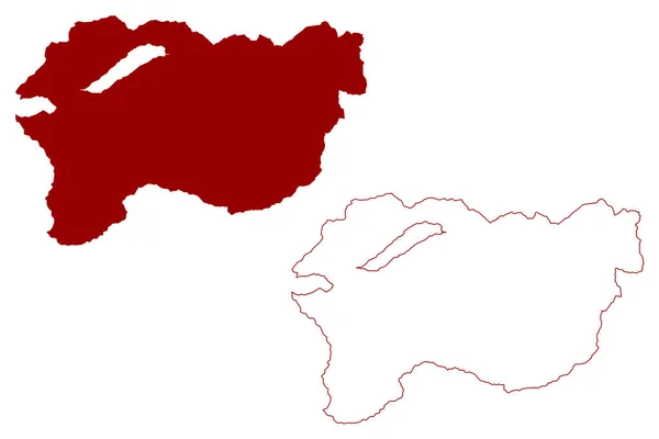 Distretto Interlaken Oberhasli Svizzera Confederazione Svizzera Cantone Berna Berna Mappa — Vettoriale Stock