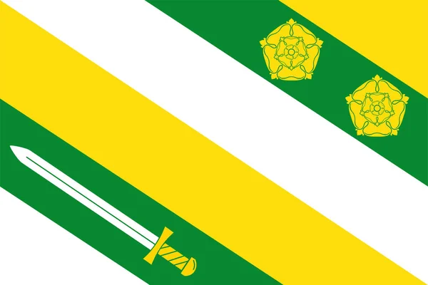 Флаг Муниципалитета Дрехтерланд Северная Голландия Провинция Норд Голландия Королевство Нидерланды — стоковый вектор