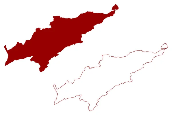 Distrito Jura Bernois Suíça Confederação Suíça Cantão Berna Berna Mapa — Vetor de Stock