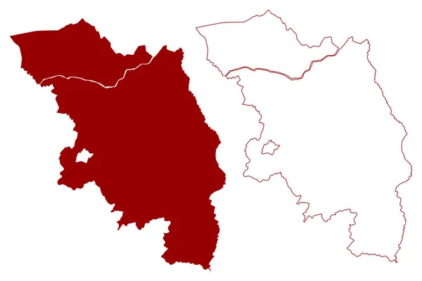 Oberaargau Bölgesi Sviçre Sviçre Konfederasyonu Bern Kantonu Veya Berne Harita — Stok Vektör