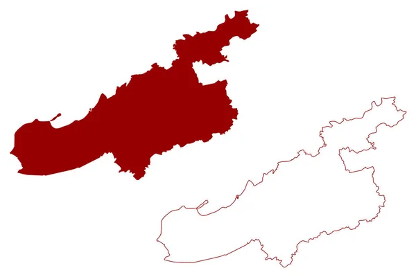 Seeland District Ελβετία Ελβετική Συνομοσπονδία Καντόνιο Της Βέρνης Βέρνη Χάρτη — Διανυσματικό Αρχείο
