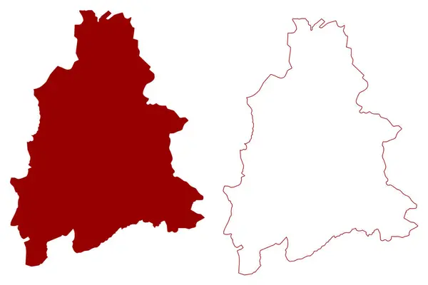 Иллюстрация Векторной Карты Района Фазимменталь Саксония Швейцария Швейцарская Конфедерация Кантон — стоковый вектор