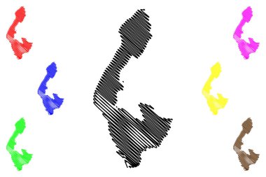 Sefton Metropolitan Borough (Büyük Britanya Birleşik Krallığı ve Kuzey İrlanda, Büyükşehir ve merasim ilçesi Merseyside, İngiltere) harita vektör çizimi, çizim haritası
