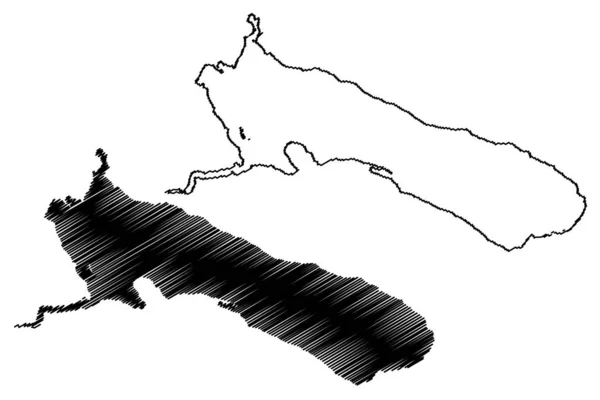 Lake Viedma South America Argentine Republic Argentina Map Vector Illustration — Stok Vektör