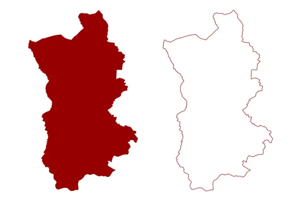 Willisau District Switzerland Swiss Confederation Canton Lucerne Luzern Map Vector — 图库矢量图片