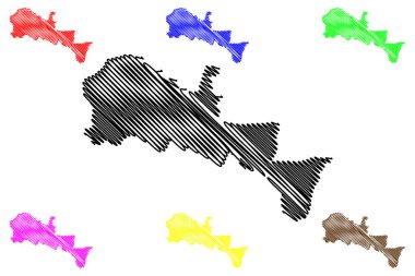 Slough (İngiltere Birleşik Krallığı ve Kuzey İrlanda, Berkshire, Berks, İngiltere) harita vektör çizimi, çizim haritası