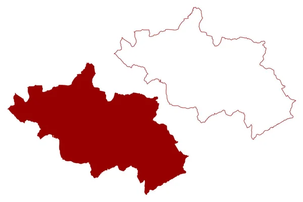 Schwyz District Ελβετία Ελβετική Συνομοσπονδία Καντόνιο Schwyz Χάρτη Διανυσματική Απεικόνιση — Διανυσματικό Αρχείο