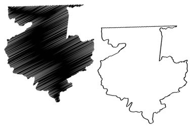 Alto Rio Novo Belediyesi (Espirito Santo Eyaleti, Brezilya Belediyeleri, Brezilya Federatif Cumhuriyeti) harita vektör çizimi, çizim haritası