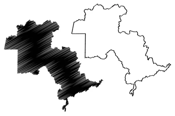 Aguia Branca市 圣埃斯皮里图州 巴西市 巴西联邦共和国 地图矢量图解 速写草图Guia Branca地图 — 图库矢量图片