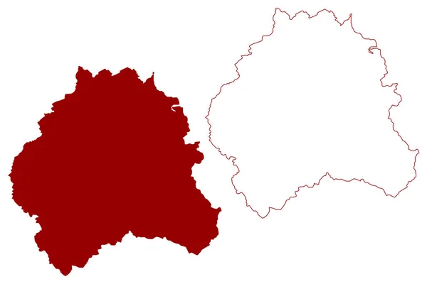 Distretto Sarine Svizzera Confederazione Svizzera Cantone Friburgo Friburgo Mappa Vettoriale — Vettoriale Stock