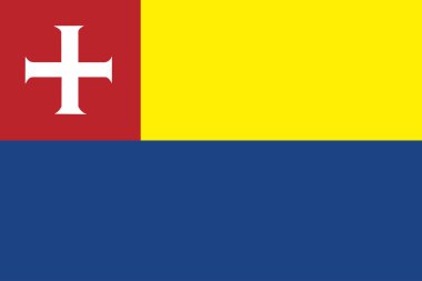 Heiloo Kasaba ve Belediyesi Bayrağı (Kuzey Hollanda veya Noord-Holland ili, Hollanda Krallığı, Hollanda) 