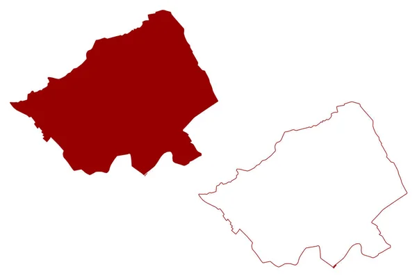 Distrito Gau Suíça Confederação Suíça Cantão Solothurn Soleure Mapa Ilustração — Vetor de Stock