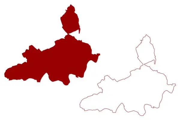 Distretto Gosgen Svizzera Confederazione Svizzera Cantone Soletta Soleure Mappa Vettoriale — Vettoriale Stock