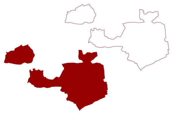 Distretto Thierstein Svizzera Confederazione Svizzera Cantone Soletta Soleure Mappa Vettoriale — Vettoriale Stock
