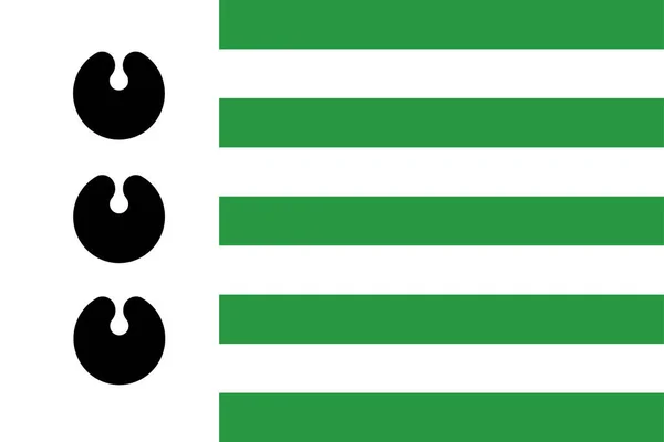 Флаг Муниципалитета Блумендаль Северная Голландия Провинция Норд Голландия Королевство Нидерланды — стоковый вектор