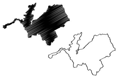 Irupi belediyesi (Espirito Santo Eyaleti, Brezilya Belediyeleri, Federatif Brezilya Cumhuriyeti) harita vektör çizimi, karalama çizimi Irupi haritası