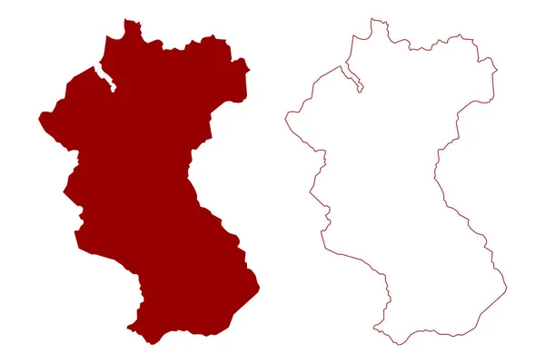 Bernina District Švýcarsko Švýcarská Konfederace Kanton Grisons Graubunden Mapa Vektorová — Stockový vektor